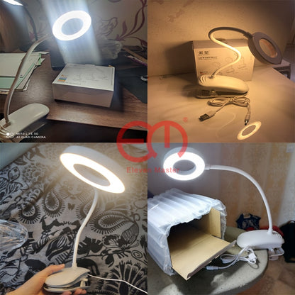 8W Desk lamp USB Rechargeable Table Lamp with Clip