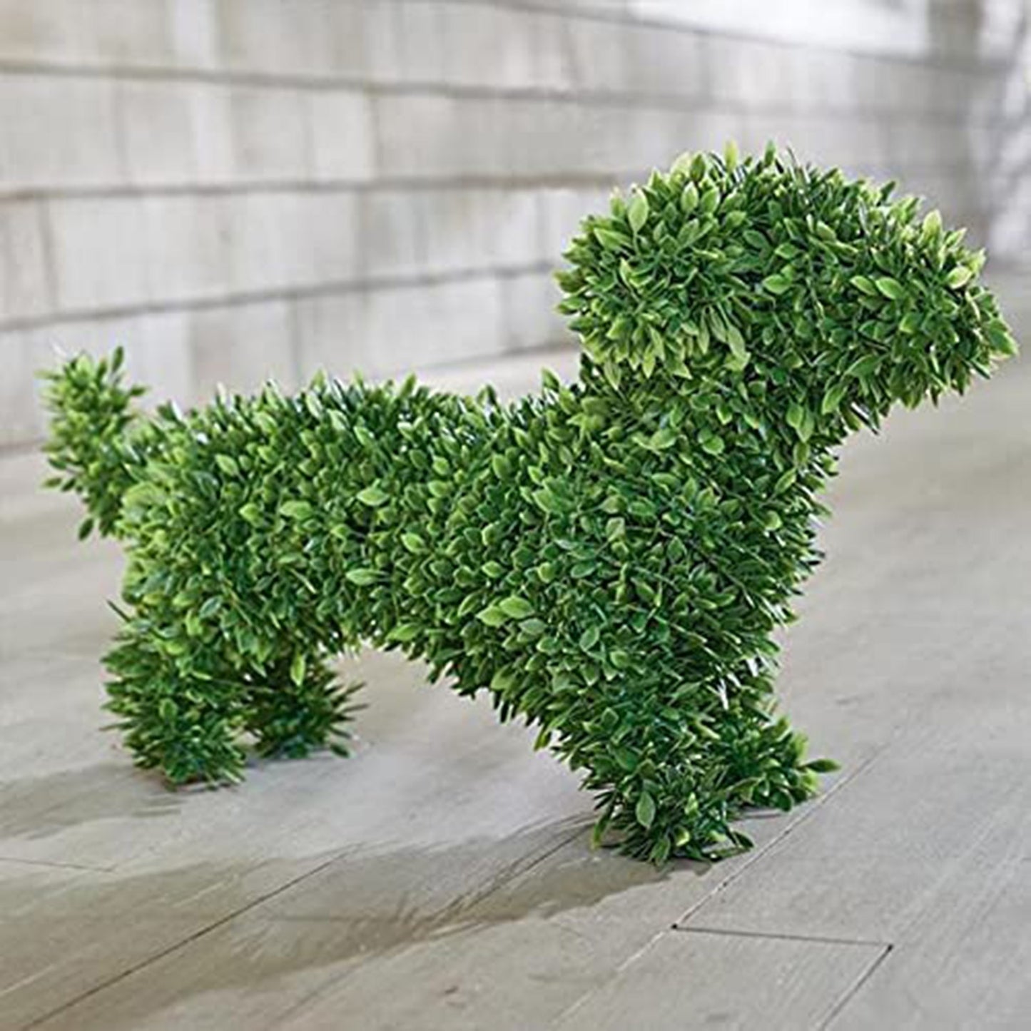 Decorative Peeing Dog in 4 Styles Green Artificial