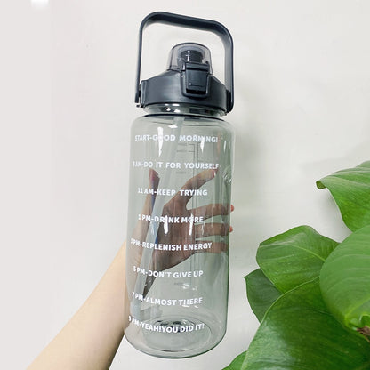 2L Large Capacity Water Bottle With Bounce Cover Time