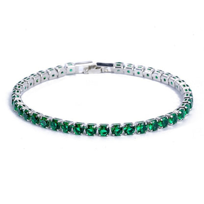 Zirconia Green Tennis Bracelet Chain Bracelets