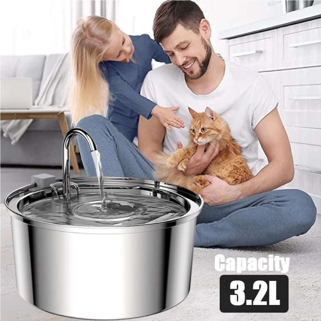 3.2L Stainless Steel Cat Drinking Fountain Automatic