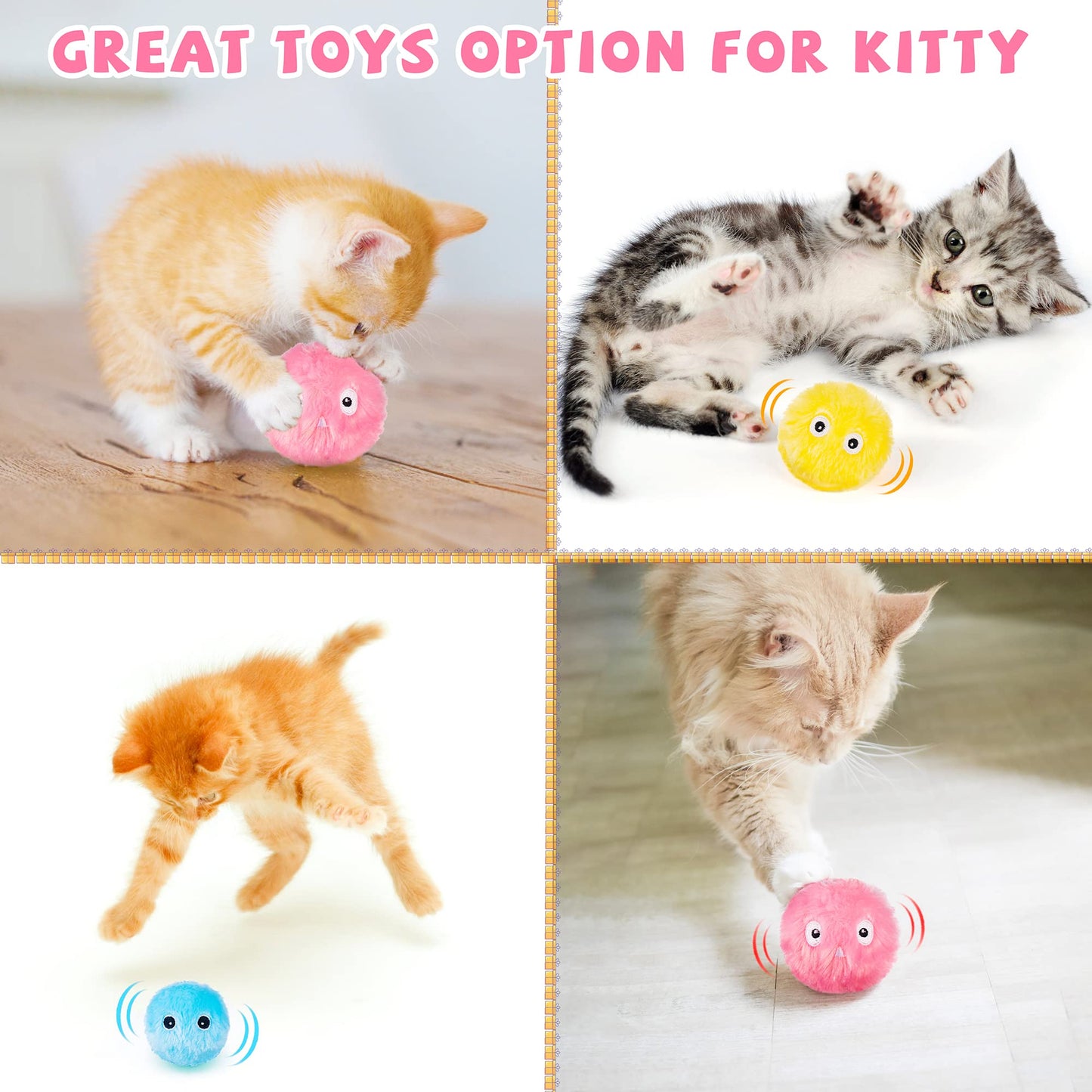 Smart Cat Toys Interactive Ball Catnip Cat Training Toy Pet