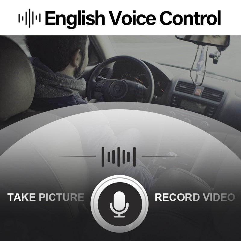 Car DVR 1S APP &amp; English Voice Control Dash Camera