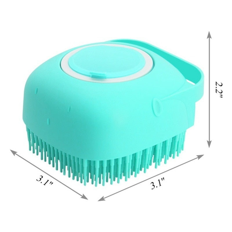 Cat Dog Shampoo Brush pet Silicone Bathroom Comb