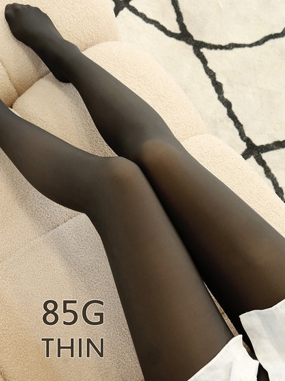 Winter Fake Translucent Leggings Women High Waist