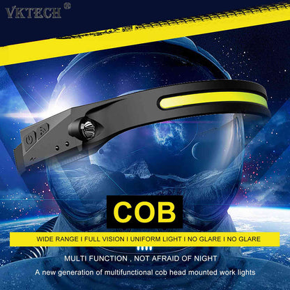 Induction Headlamp COB LED Head Lamp