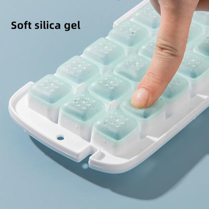 Silicone Ice Mold And Storage box 2 In 1 Ice Cube Tray