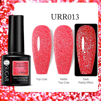 Beauty Black White Red Glitter Color Gel Nail Polish