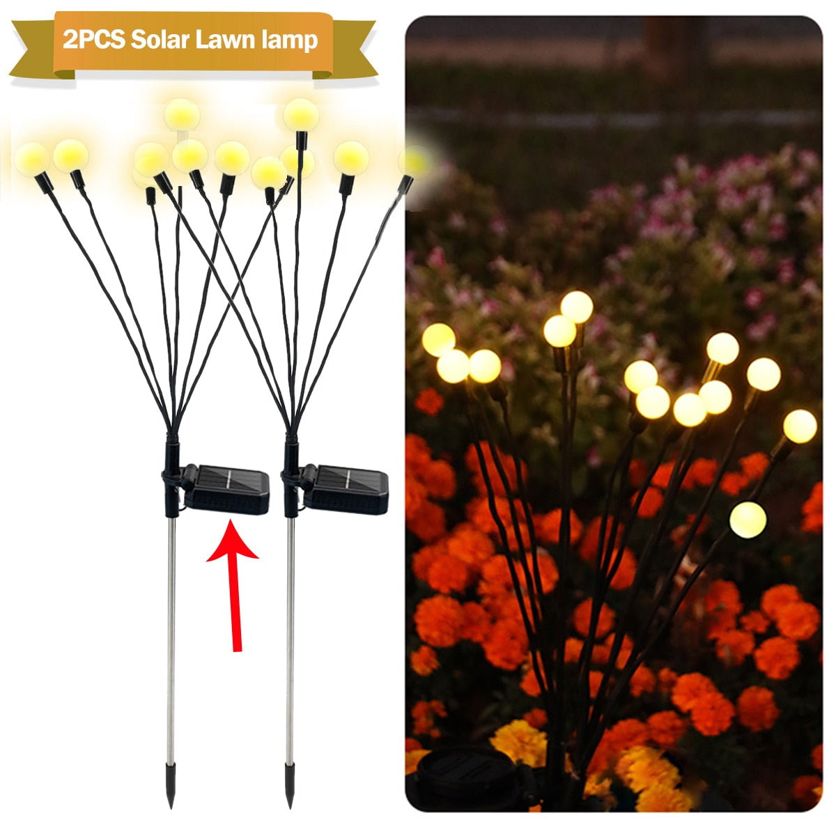 LED Light Outdoor Garden Firework Firefly Lights