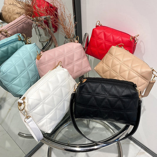 Embroidered Bag Rhombic Chain Female Bag Leisure