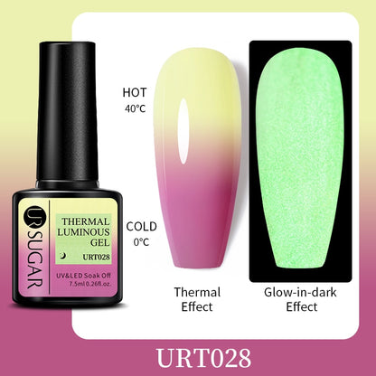 Beauty Thermal Ultra-thin Glitter 3 Colors Soak Off Nail Art Gel