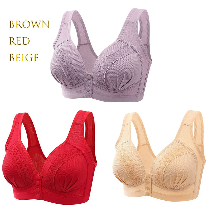 New Arrival Large Size Front Button Comfortable Bra