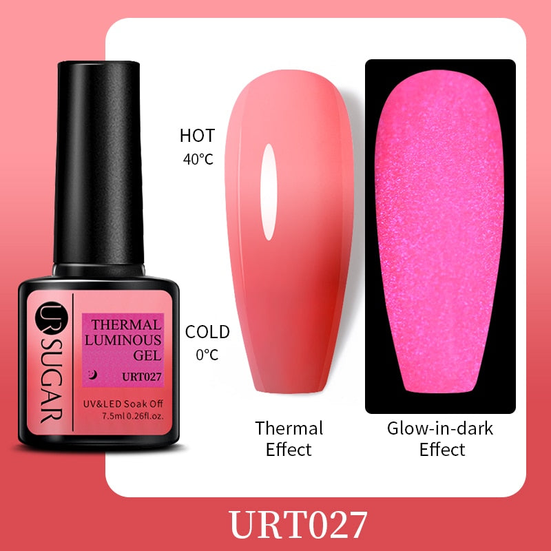 Beauty Thermal Ultra-thin Glitter 3 Colors Soak Off Nail Art Gel