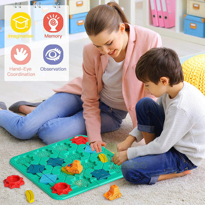 Logic Board Game for Kids Marble Run Blocks Puzzle
