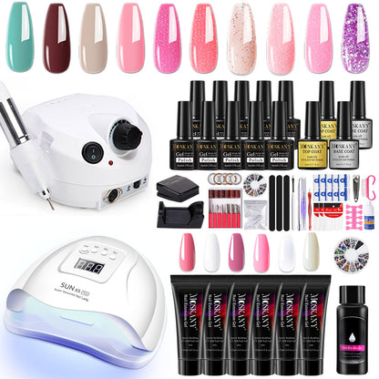 Beauty Nail Set With Nail Lamp Nail Dryer Nail Drill Machine Manicure Set Nail Art Tool