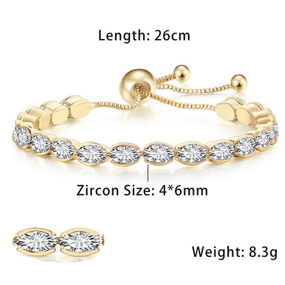 Oval Diamond Tennis Bracelets for Women Fashion