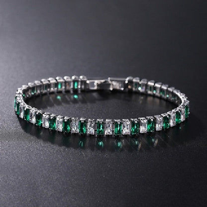 Zirconia Green Tennis Bracelet Chain Bracelets