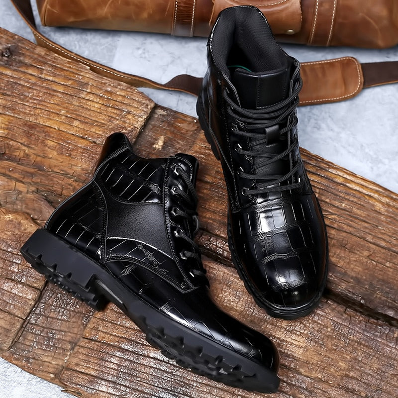 Luxury Men Causal Boots High-end Leather