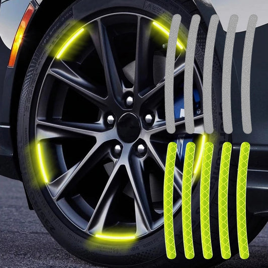 Car Wheel Hub Reflective Sticker Tire Rim Reflective Strips