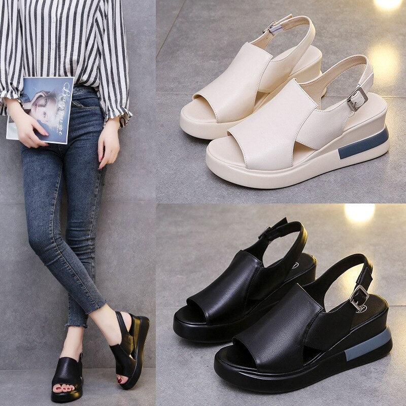 Thick-soled Wedge Sandals Summer High-heeled