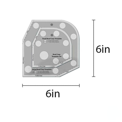 Bowl Cozy Template Cutting Ruler Set Bowl