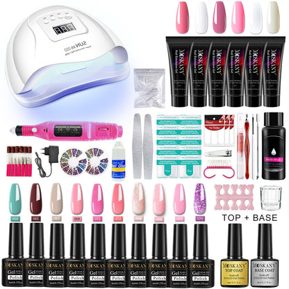 Beauty Nail Set With Nail Lamp Nail Dryer Nail Drill Machine Manicure Set Nail Art Tool