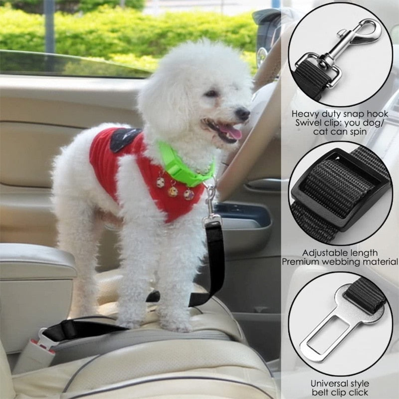 Pet Supplies Car Dog Seat Belt Retractable Dog Leash