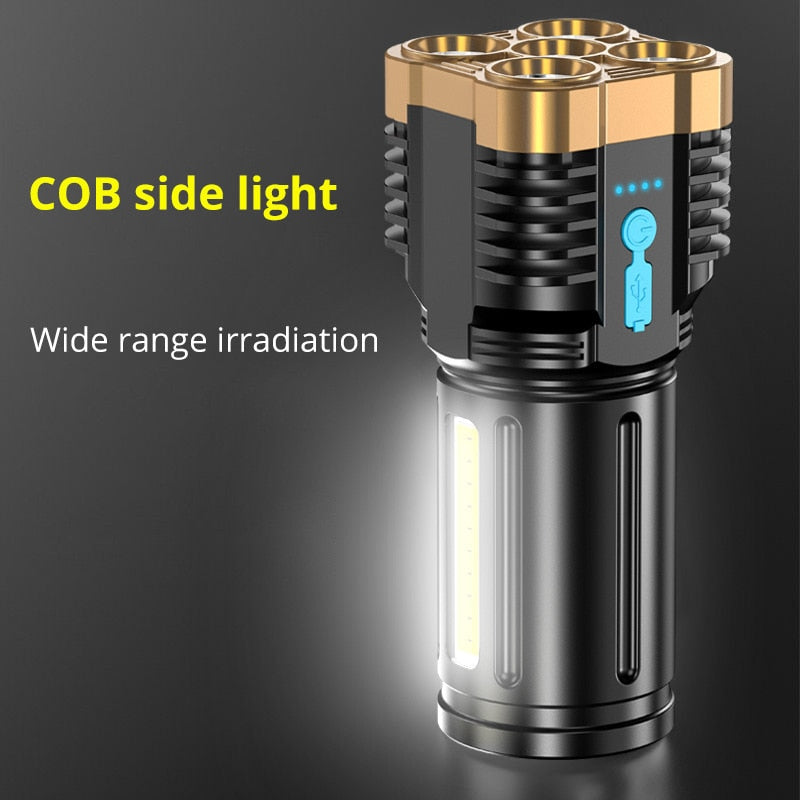 5 LED Ultra Powerful Led Flashlight High Power