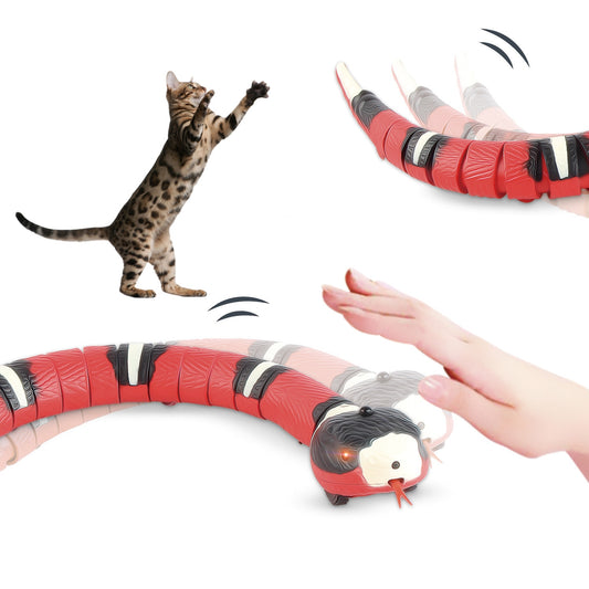 Automatic Cat Toys Interactive Smart Sensing Snake Tease Toys