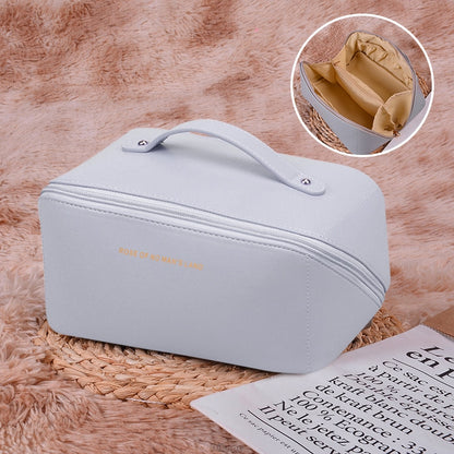 Large-Capacity Makeup Leather Cosmetic Bag