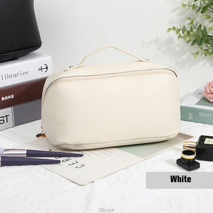 Large-Capacity Makeup Leather Cosmetic Bag