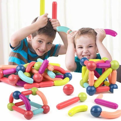 25 to 64 Pieces Big Size Magnetic Stick Building Blocks game magnets