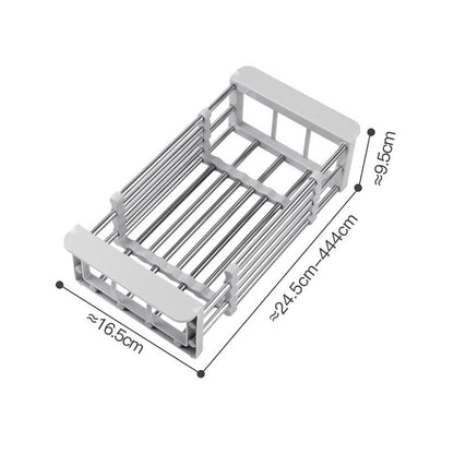 Adjustable Dish Drainer Stainless Steel Sink