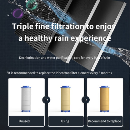 Propeller Driven Handheld Shower Head High Pressure Water