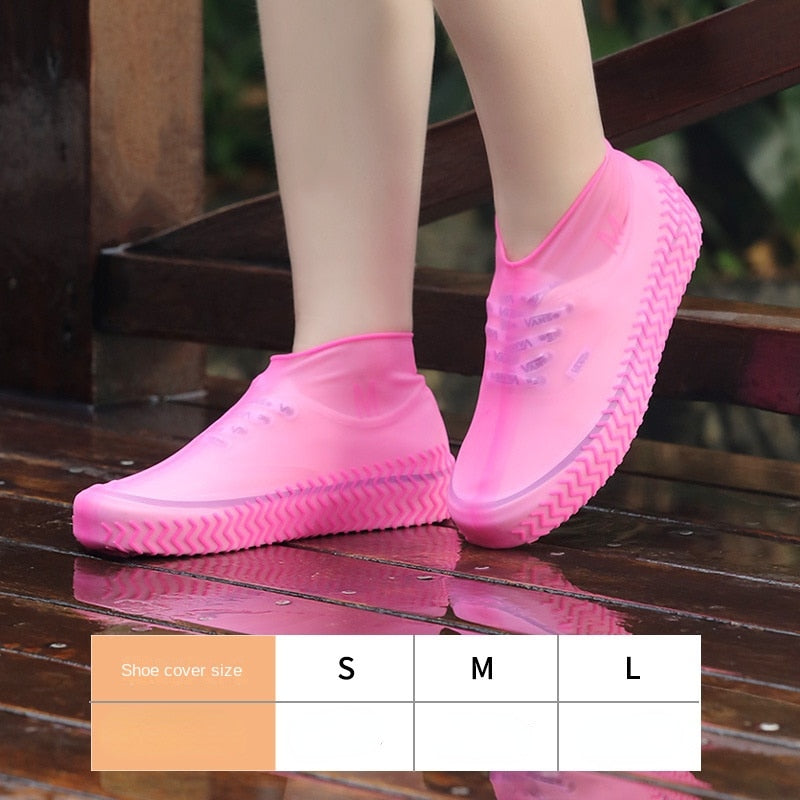 1 Pair Reusable Latex Waterproof Rain Shoes