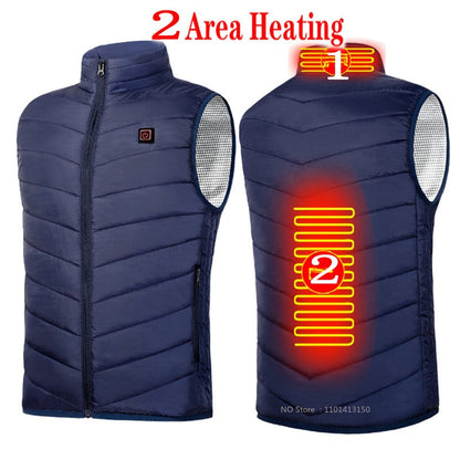 17 Pieces Areas Heated Vest Jacket Electrically Heated