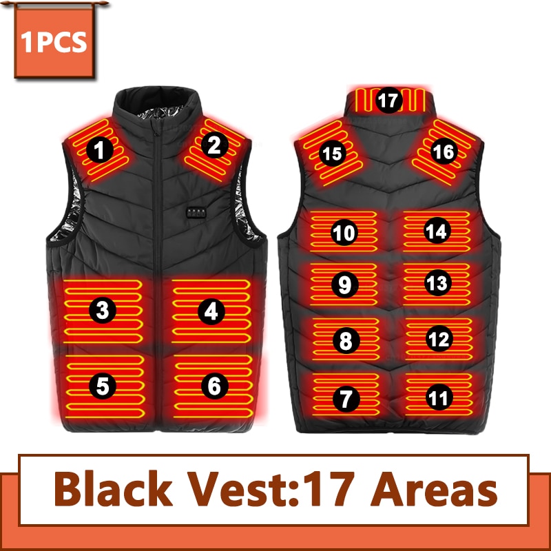17/13 Zones Heated Vest Men Women Heated Jacket