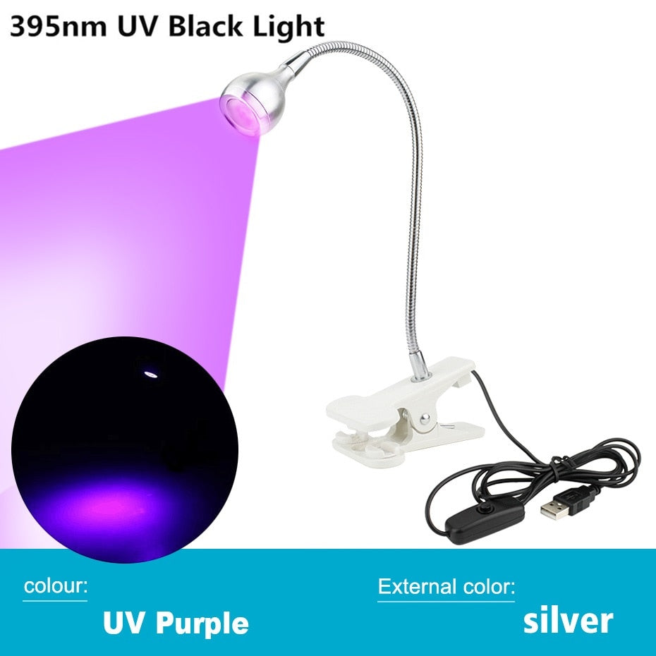 USB LED Desk Lamp With Clip Flexible Table Lamp