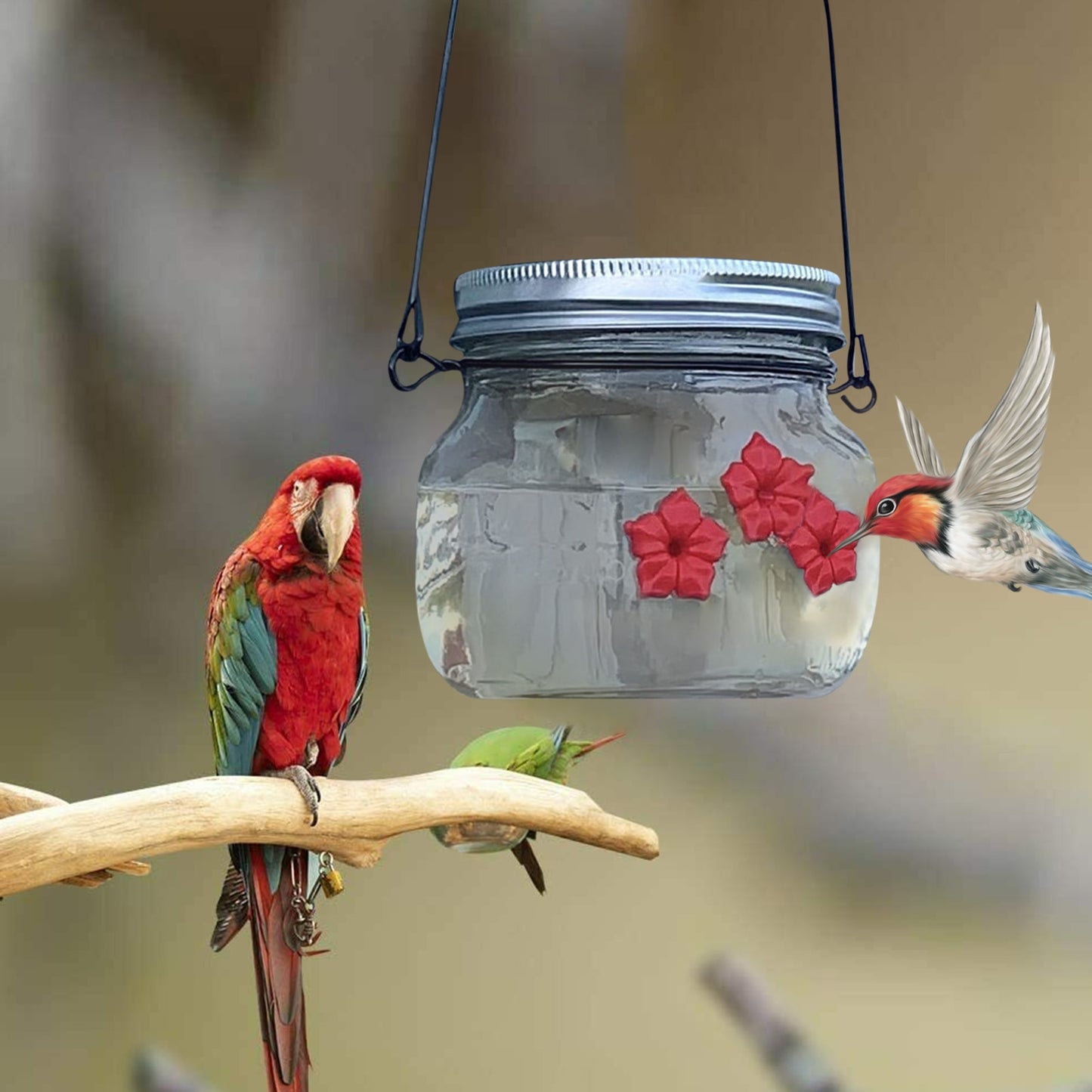 Portable Bird Water Feeder Hummingbird Feeder