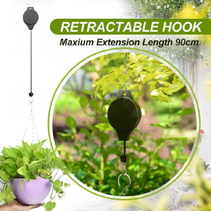 Plant Pulley Retractable Pull Down Hanging Planters for Garden Pot
