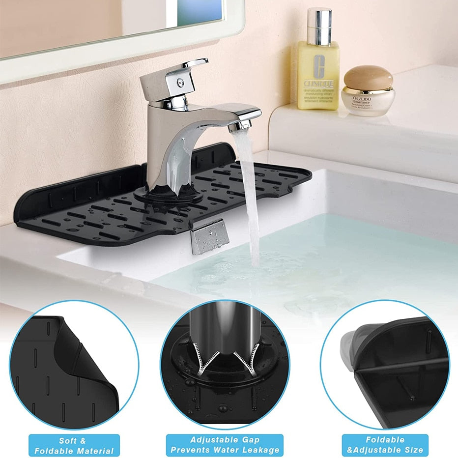 Kitchen Faucet Absorbent Mat Sink Splash Guard