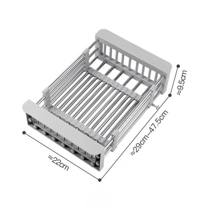 Adjustable Dish Drainer Stainless Steel Sink