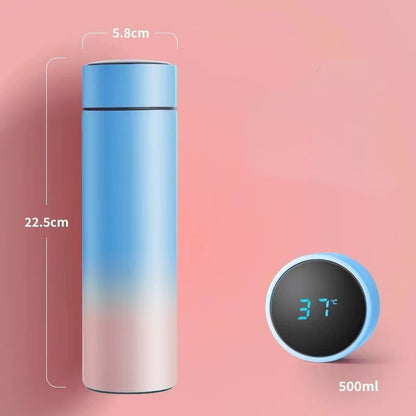 500ml smart thermos water bottle digital