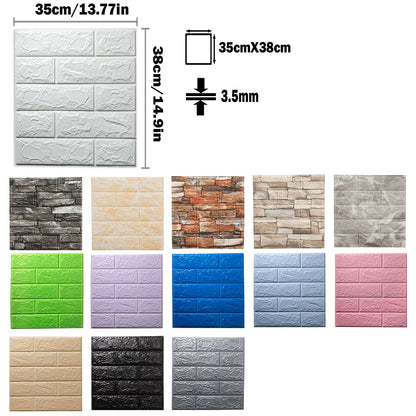 3D Wall Stickers Self adhesive Wallpaper Foam Panels