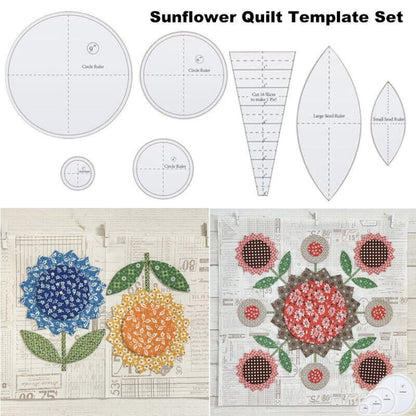 Sunflower Quilt Templates Acrylic Pattern Stencil