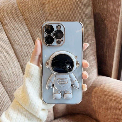 Electroplated astronaut folding stand case lens Camera