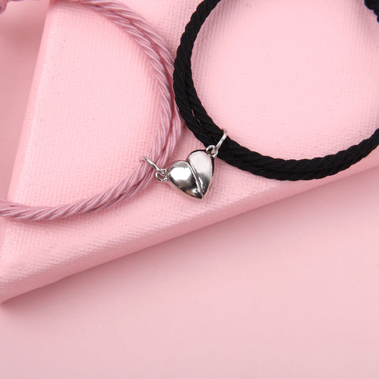 Magnetic Bracelet Stainless Steel Heart Pendant