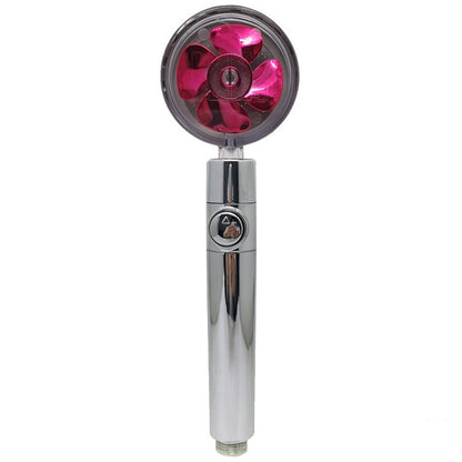 Propeller Driven Handheld Shower Head High Pressure Water
