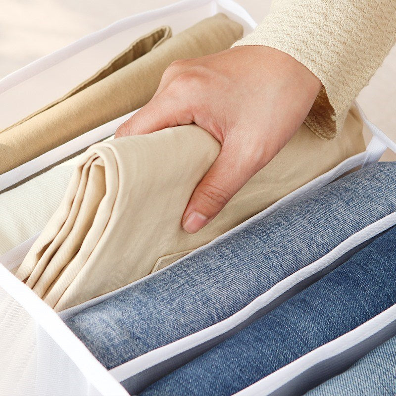 Jeans Compartment Storage Box Closet Clothes Drawer
