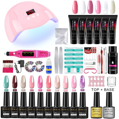 Beauty Nail Set With Nail Lamp Nail Dryer Nail Drill Machine Manicure Set Nail Art Tool